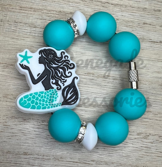Silicone Charm - Teal/Blue Mermaid