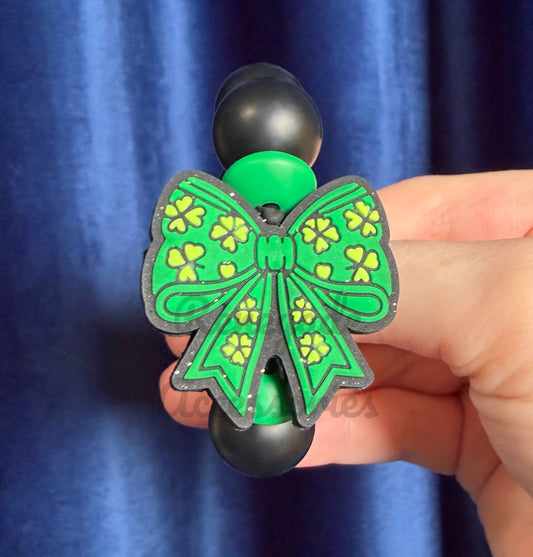 Silicone Charm - Shamrock Bow