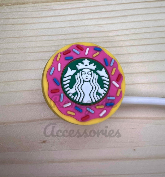 Straw Topper - Coffee Donut