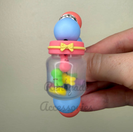 Silicone Charm - Jar Of Bunnies (Bunnies Move!)