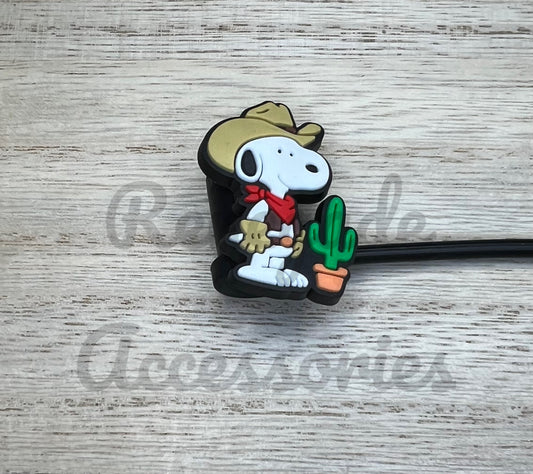 Straw Topper - Cowboy Beagle Dog Character