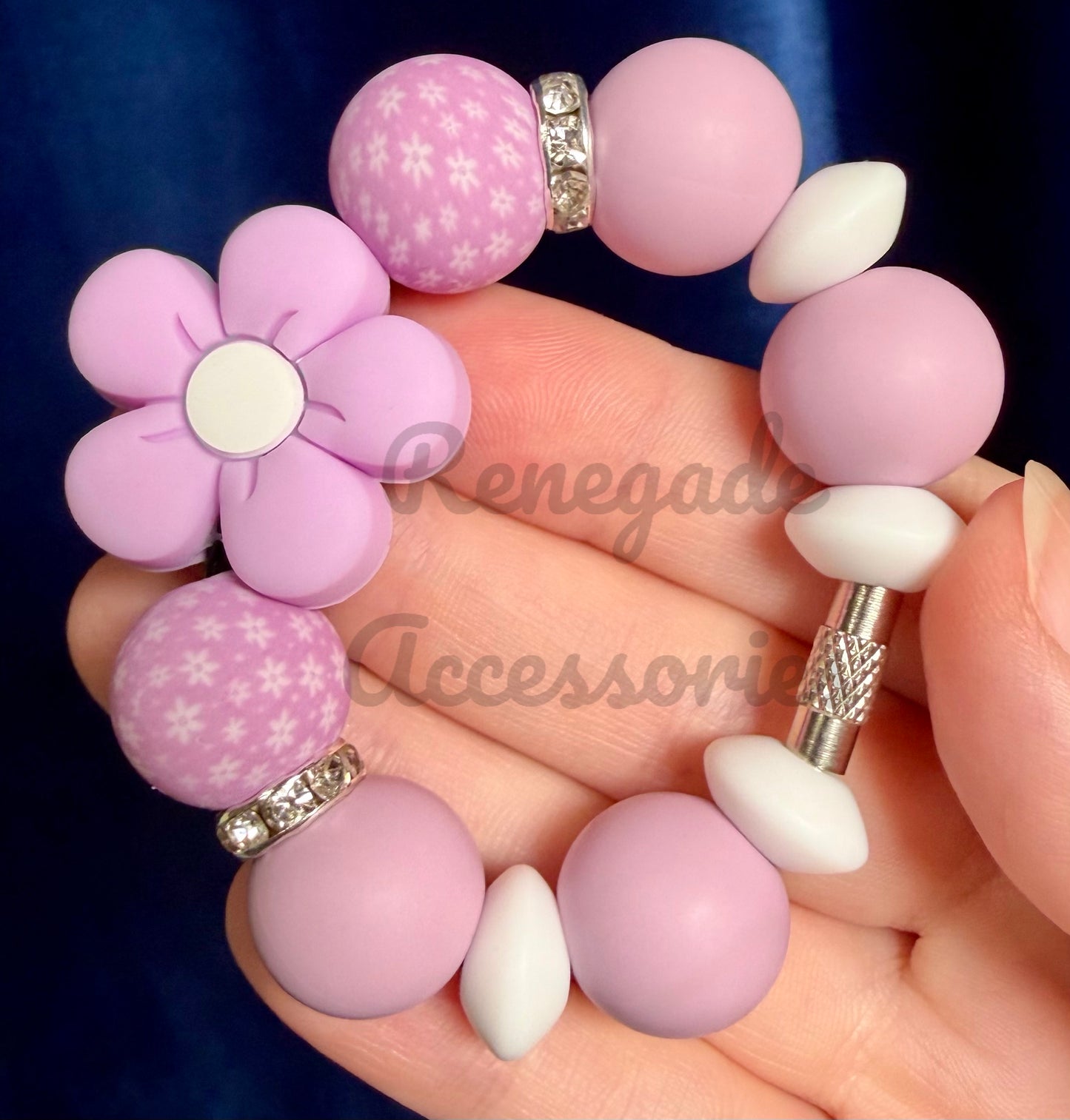 Silicone Charm - Purple Daisy - Jane