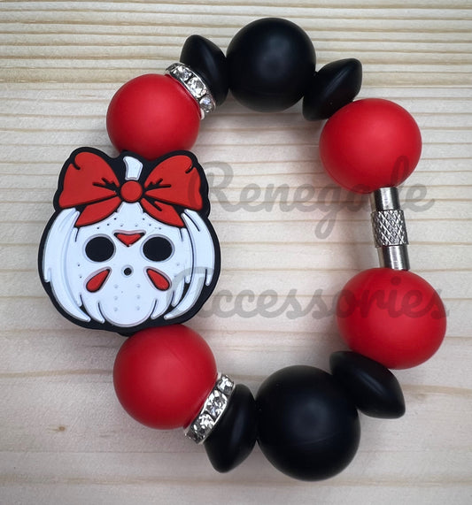 Silicone Charm - Jason Pumpkin Bow
