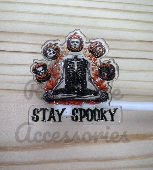 Straw Topper - Stay Spooky - Horror