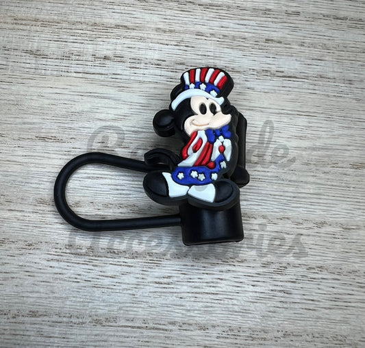 Straw Topper - Mouse Ears Boy Patriotic