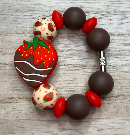 Silicone Charm - Chocolate Strawberry