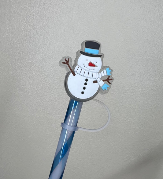 Straw Topper - LED - Snowman