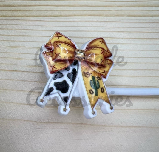 Straw Topper - Western Bow
