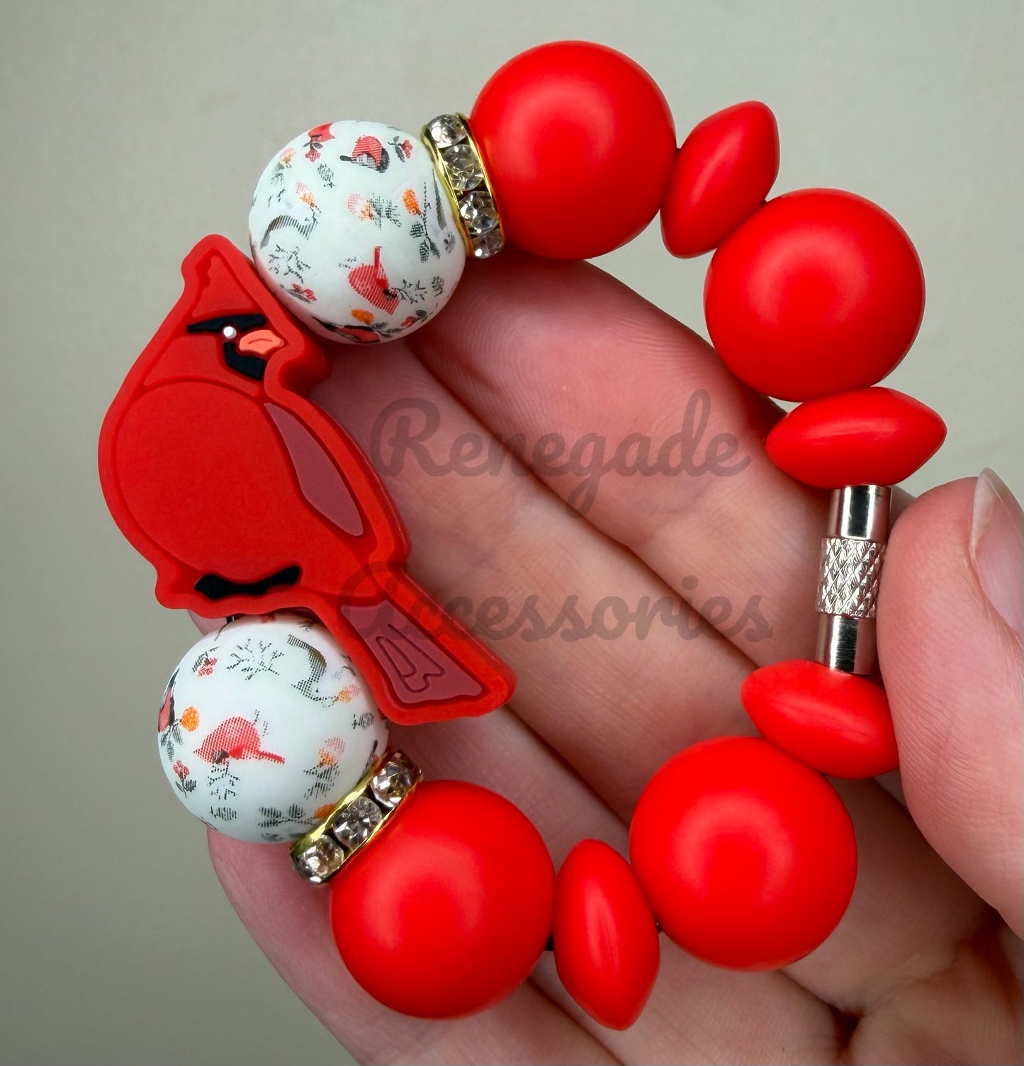 Silicone Charm - Cardinal