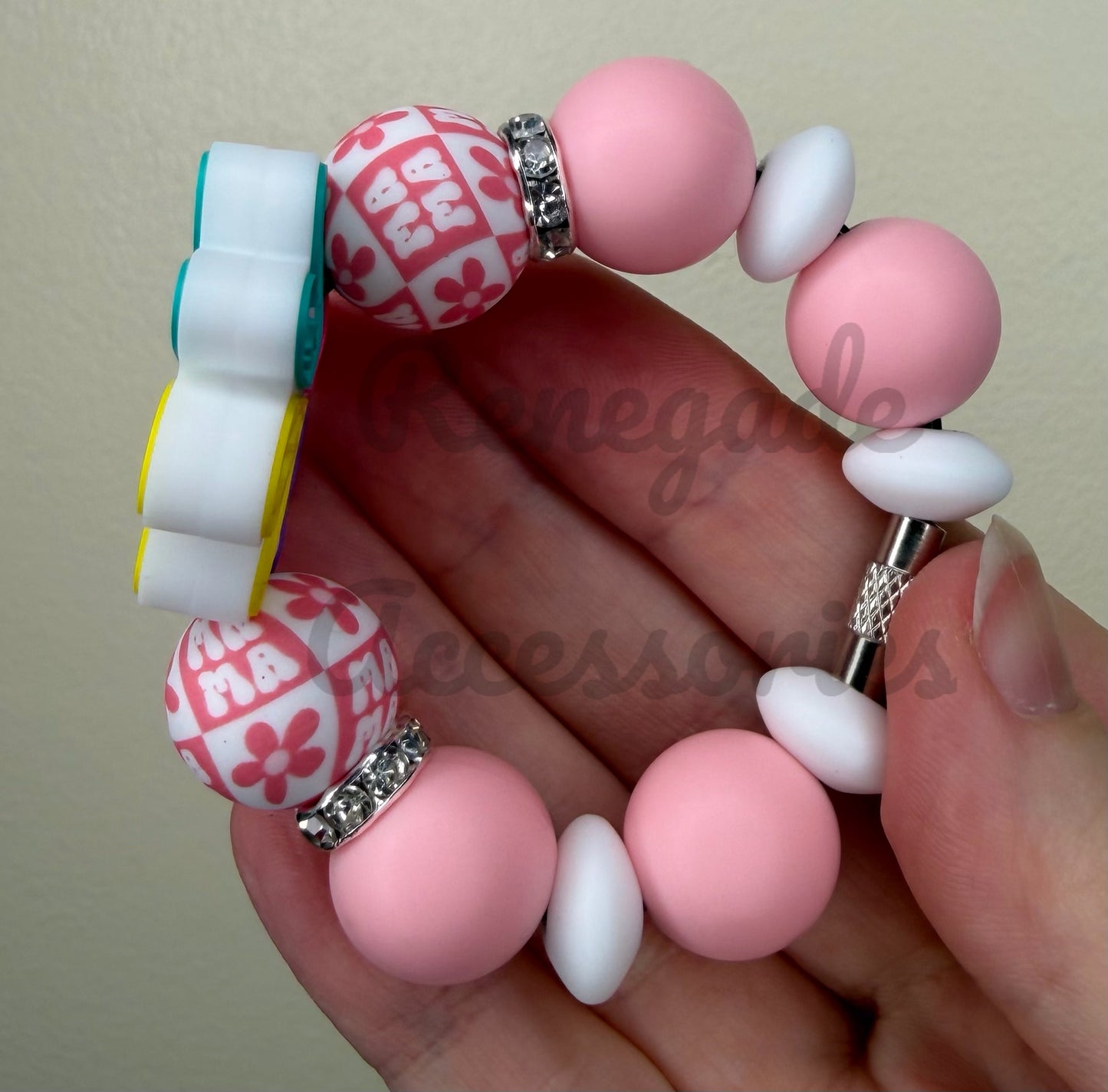 Silicone Charm - Mama Flower