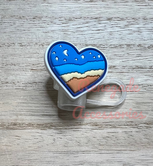 Straw Topper - Heart Scene