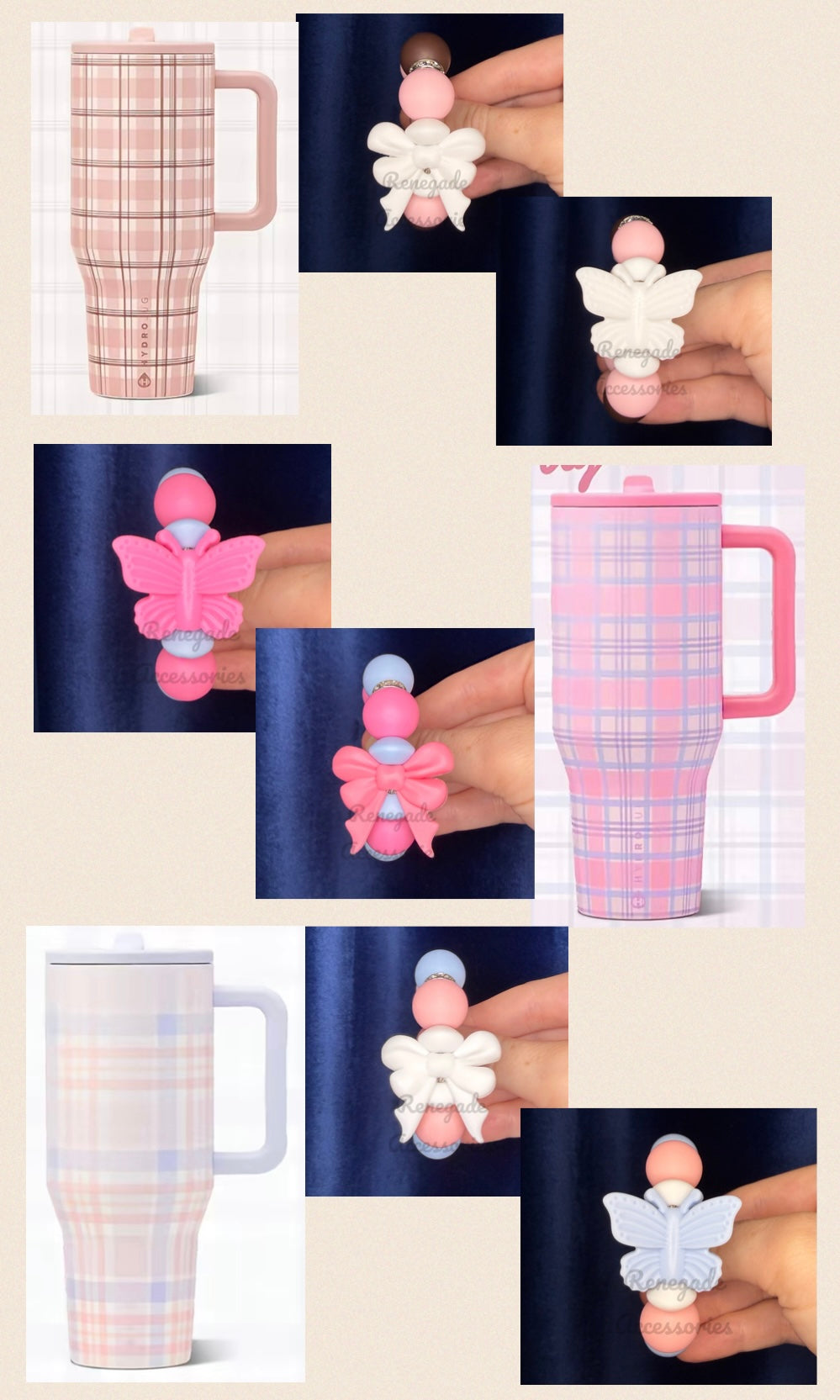 Silicone Charm - Daydream Pink Bow