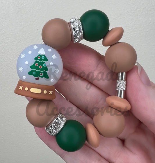Silicone Charm - Snow Globe (Double-Sided)