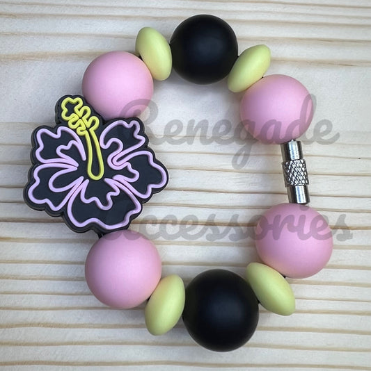 Silicone Charm - Neon Flower