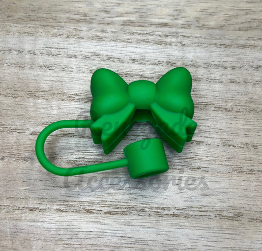 Straw Topper - St Pattys Green Bow
