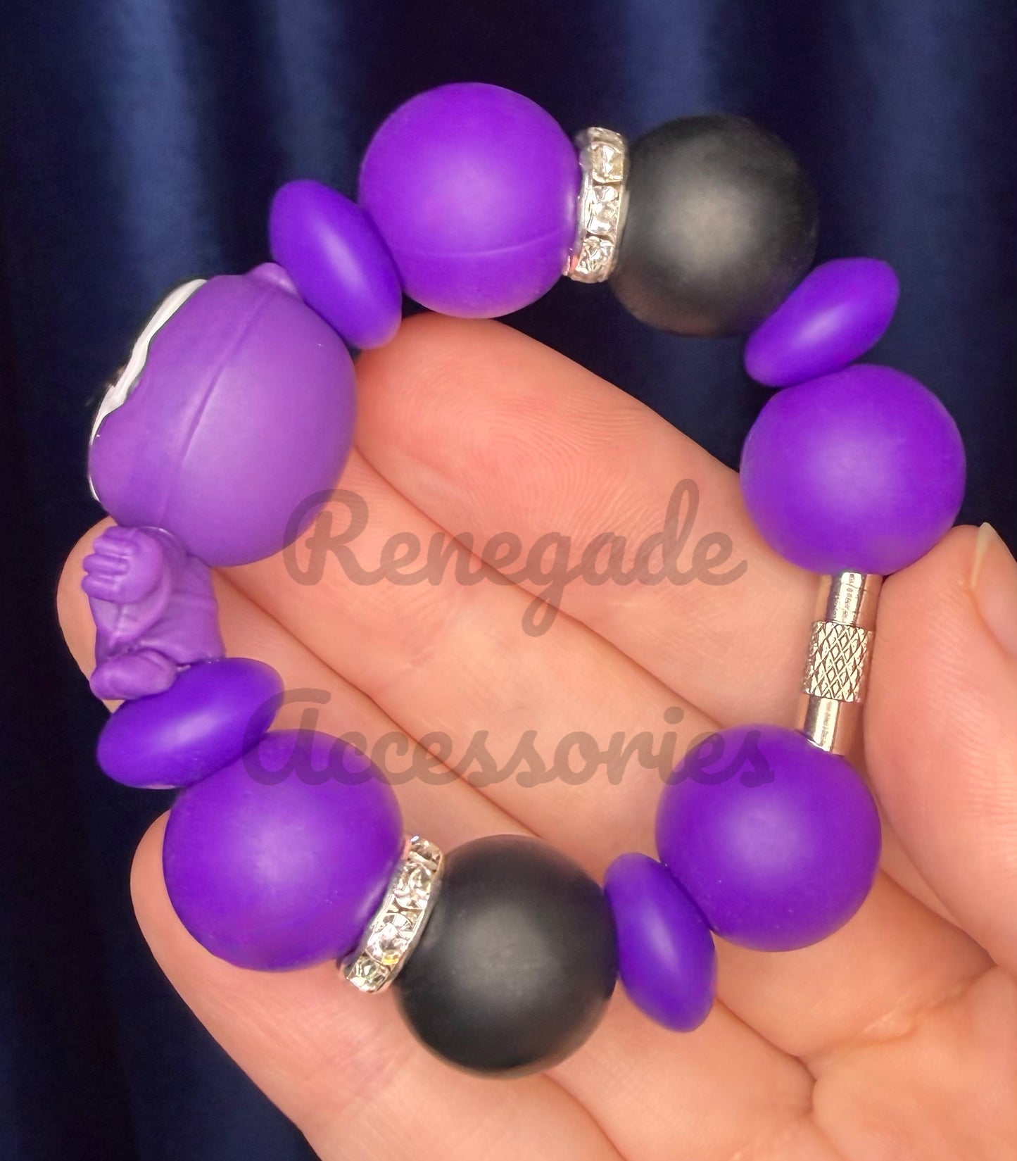 Silicone Charm - Purple Ghostface