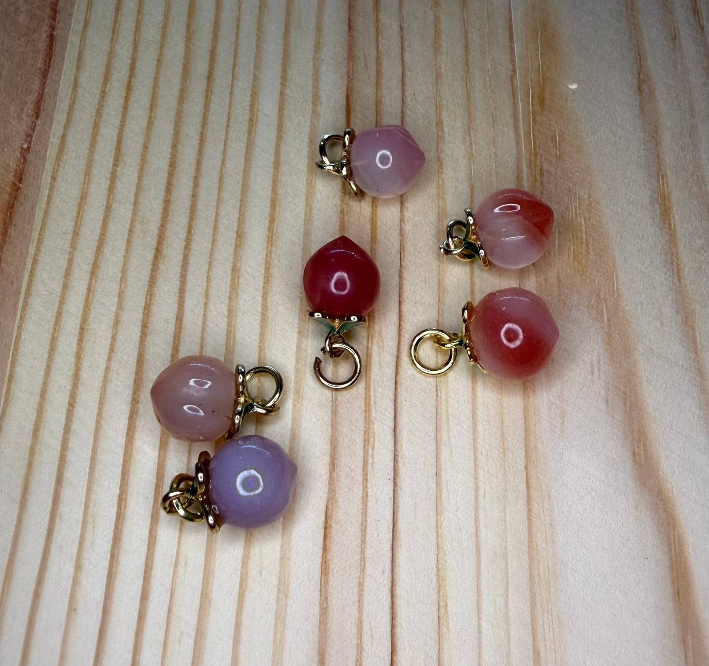 Natural Agate Stone Peach Charms  (All Pictured Included!)