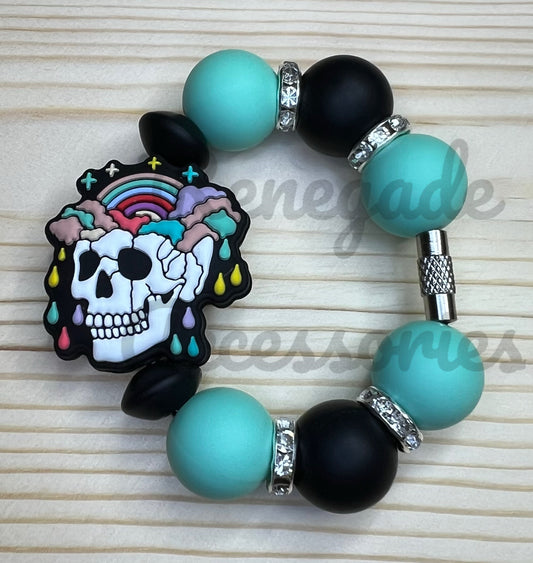 Silicone Charm - Rainbow Skeleton