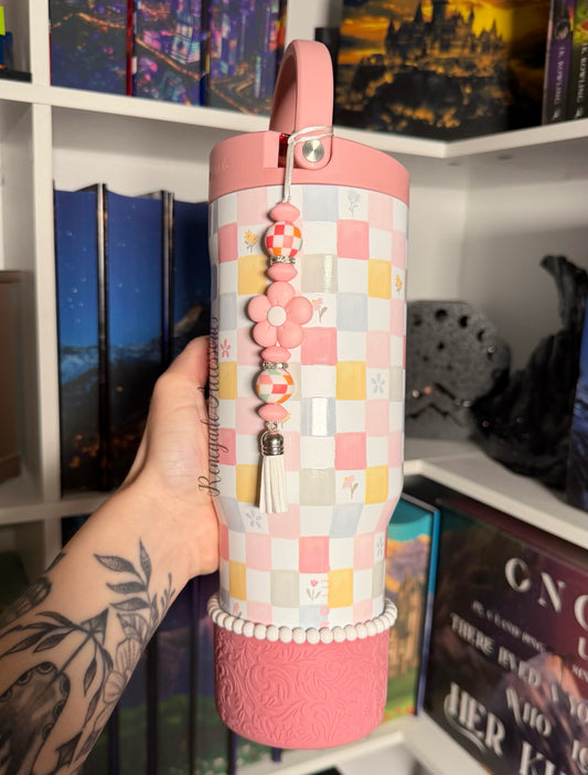Bracelet Stack - White Pastel Checkers - 🖤32 Oz HYDROJUG🖤