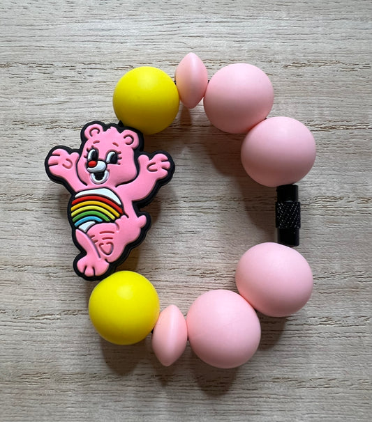 Silicone Charm - Rainbow C Bear - Character