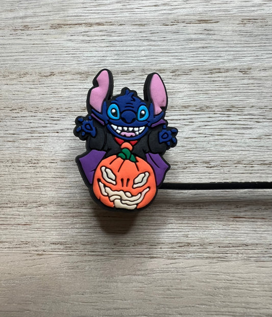 Straw Topper - Blue Alien Pumpkin - Character