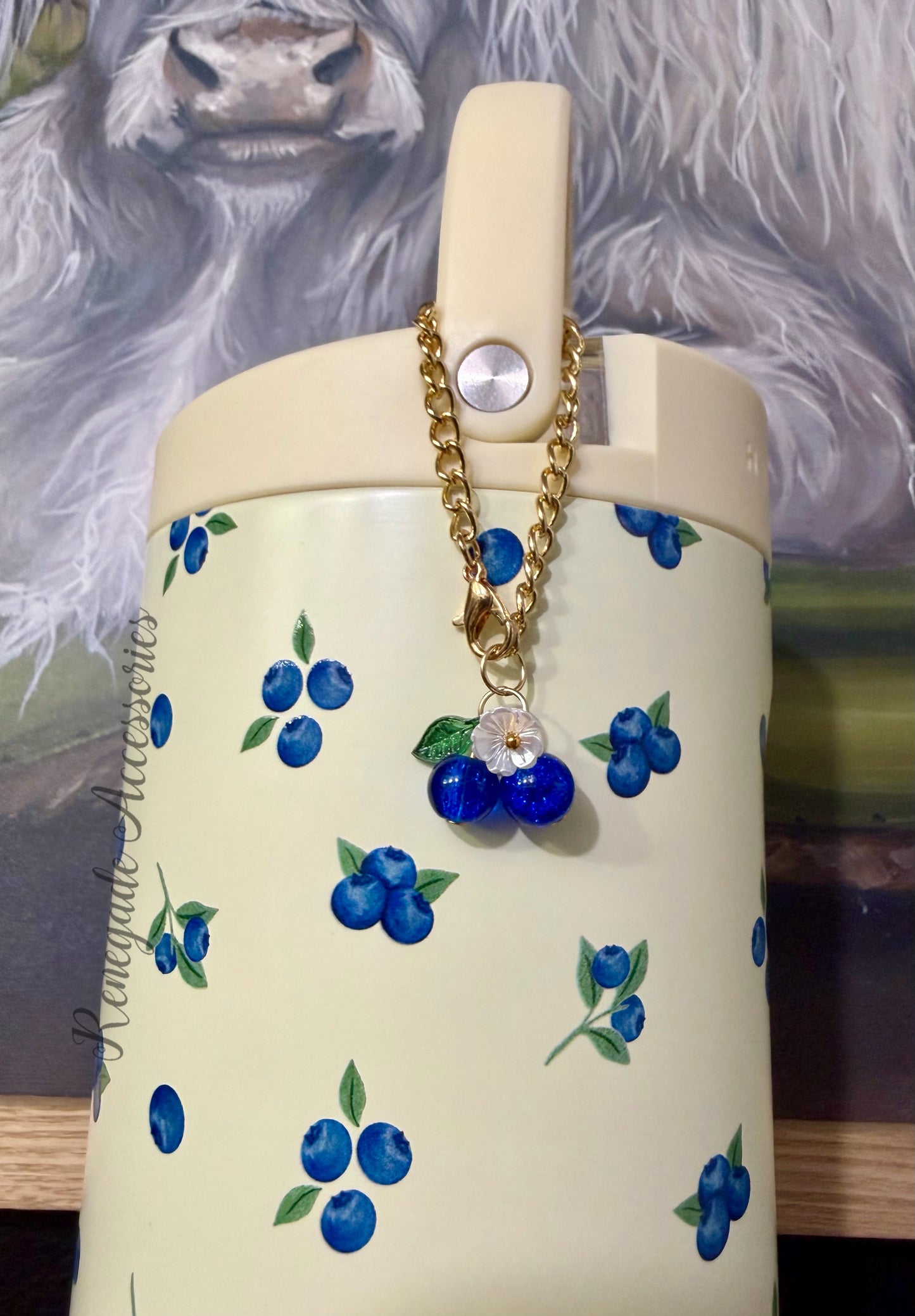 Metal Charm - Blueberries - Freshly Picked/Blueberry - 🖤Fits Sport Or Traveler Handle!🖤