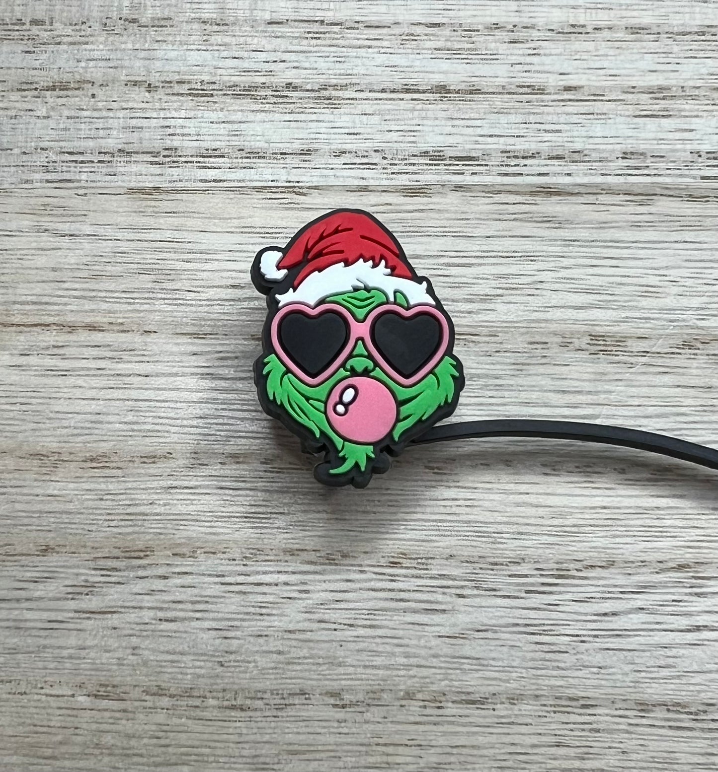 Straw Topper - Bubblegum Christmas Green Guy