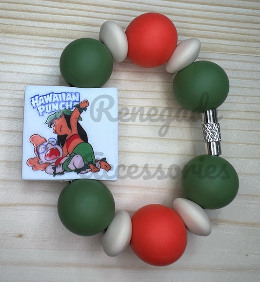 Silicone Charm - Hawaiian Punch - Blue Alien Characters