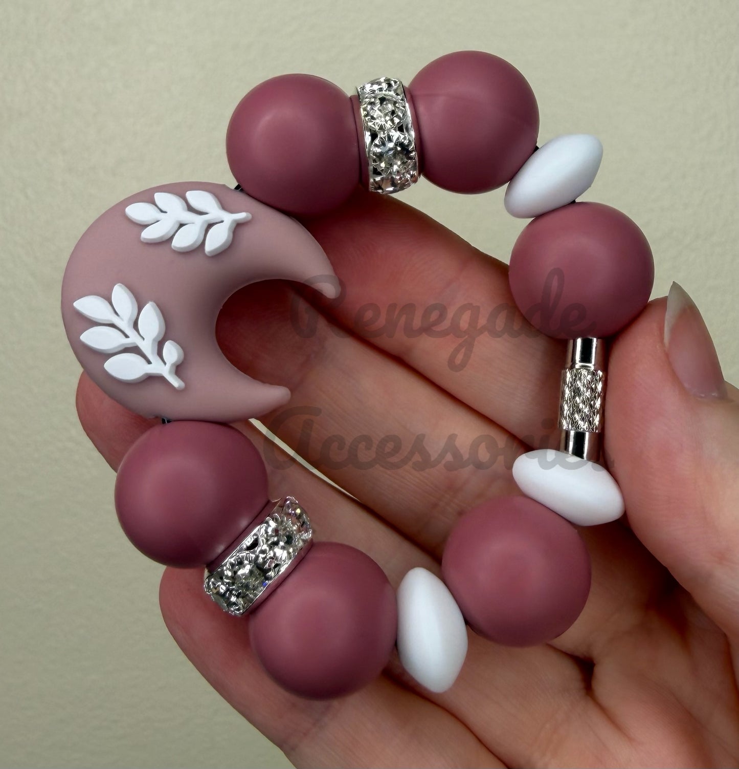 Silicone Charm - Mauve Moon