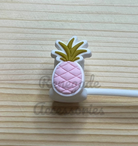 Straw Topper - Pink Pineapple