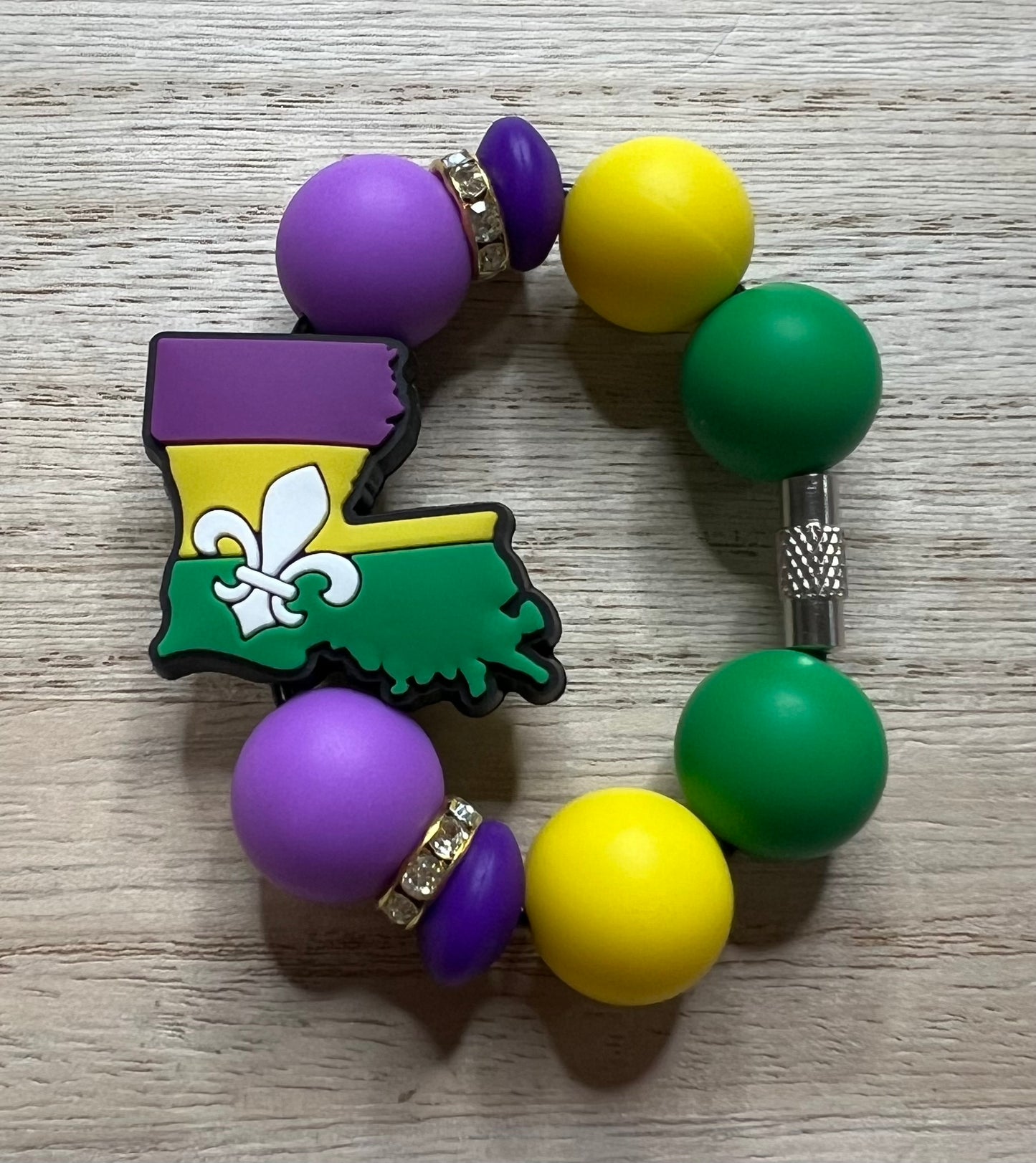 Silicone Charm - Mardi Gras