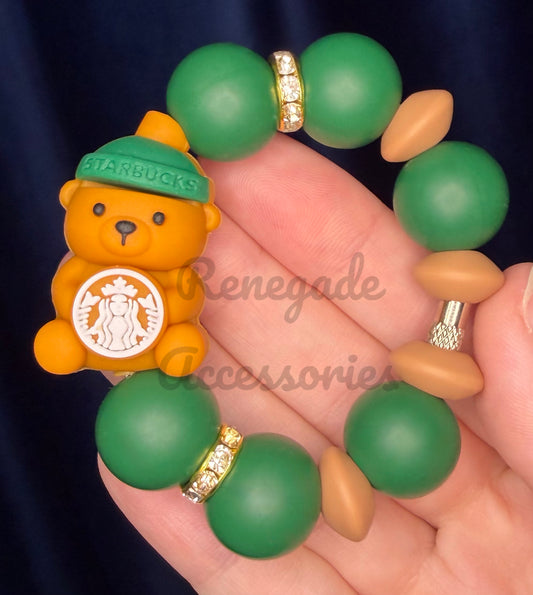 Silicone Charm - Bearista Bear - Coffee