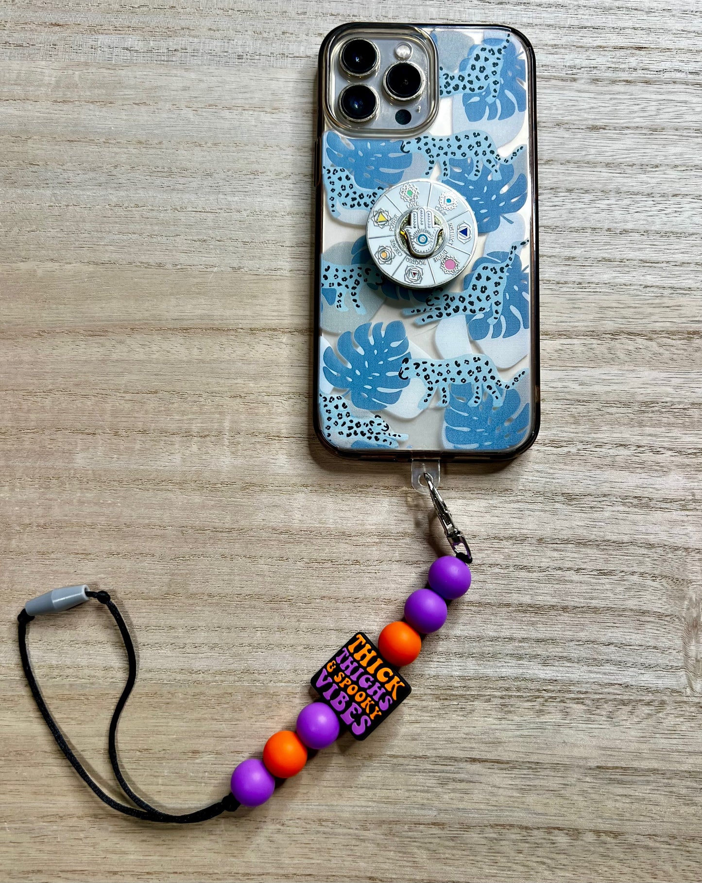 Phone Charm / Lanyard - Thick Thighs & Spooky Vibes