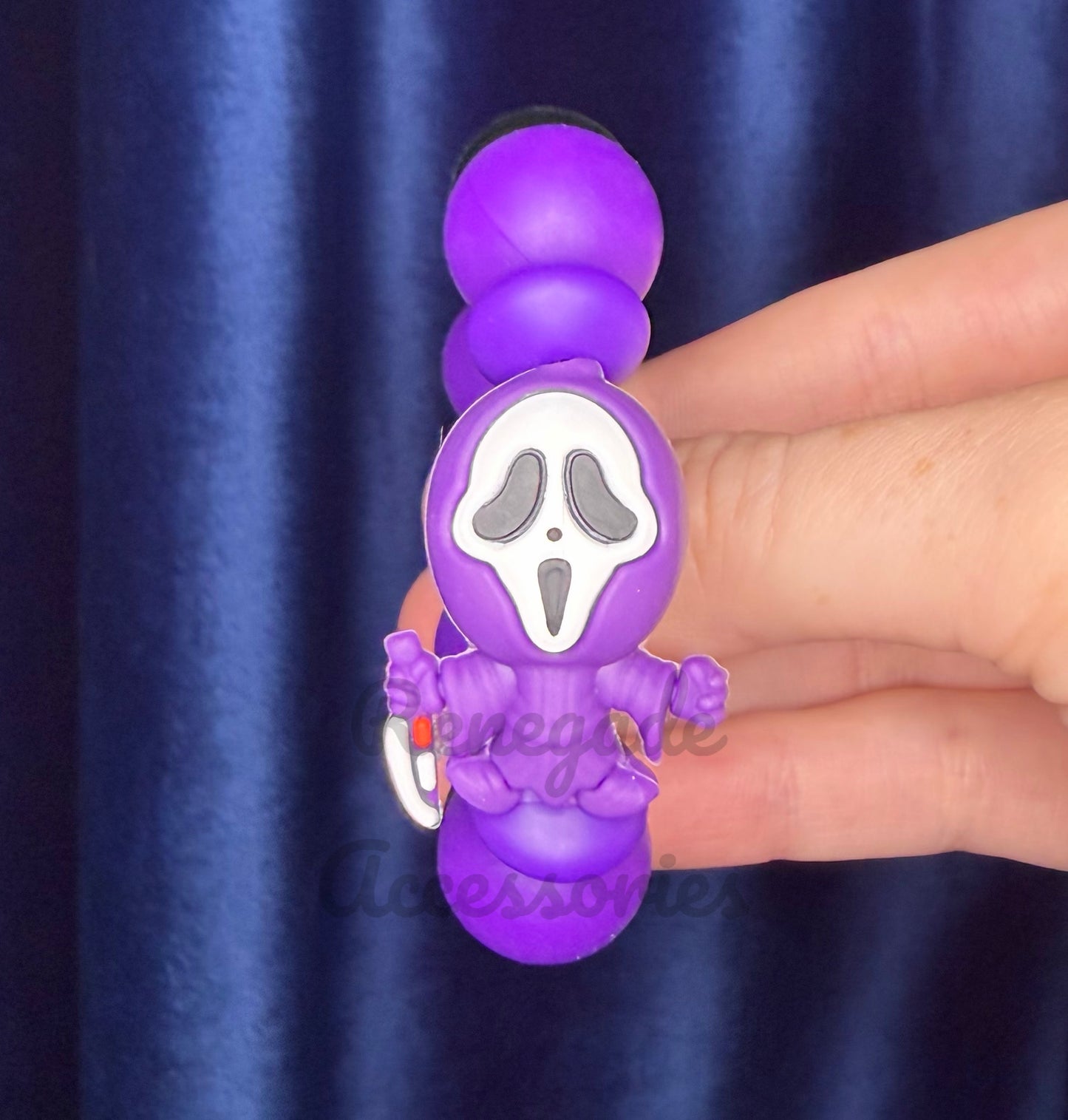 Silicone Charm - Purple Ghostface