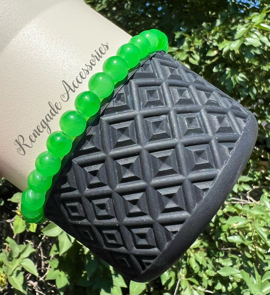Bracelet Stack - Bright Green Glass - HYDROJUG