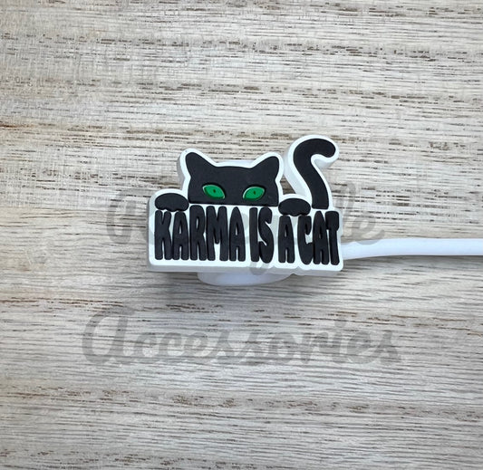 Straw Topper - Karma Is A Cat - Taylor