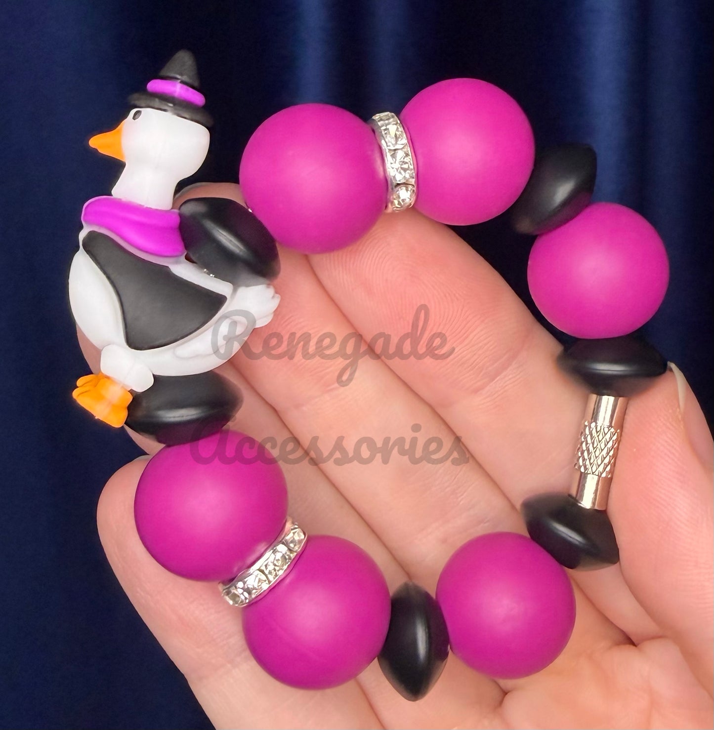 Silicone Charm - Witch Goose