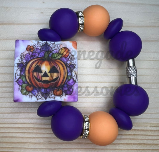 Silicone Charm - Watercolor Pumpkin