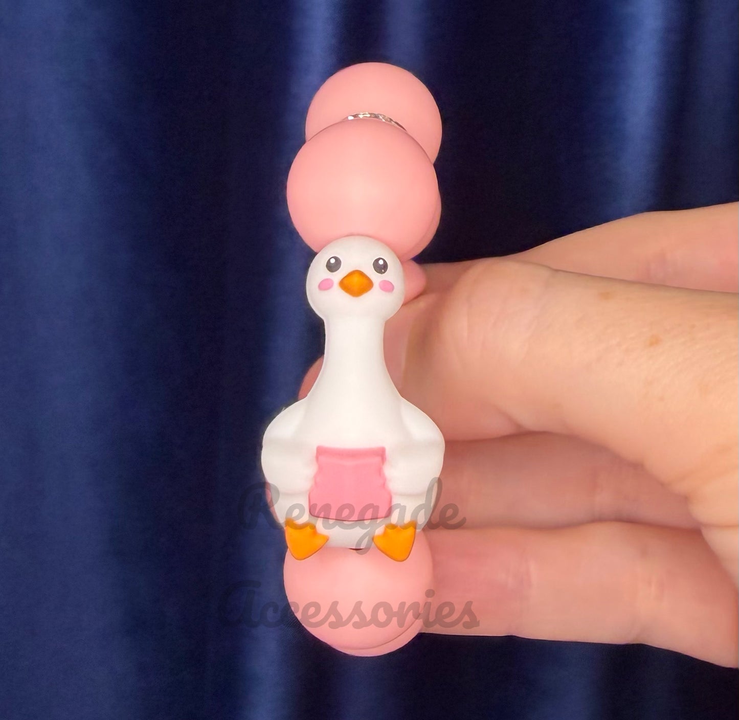 Silicone Charm - Book Goose