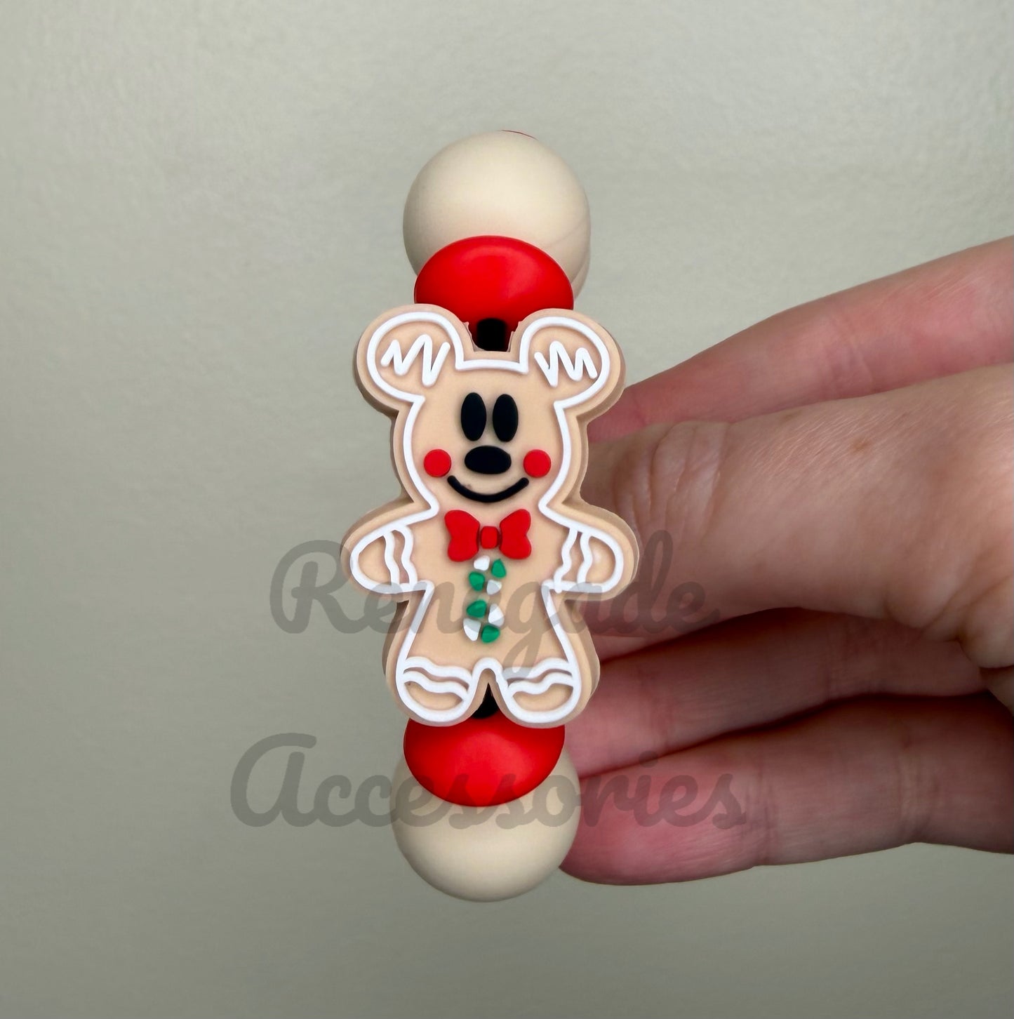 Silicone Charm - Mouse Ears Gingerbread