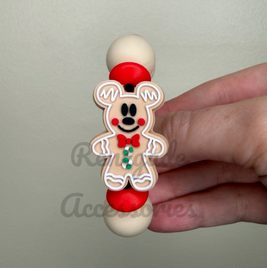 Silicone Charm - Mouse Ears Gingerbread
