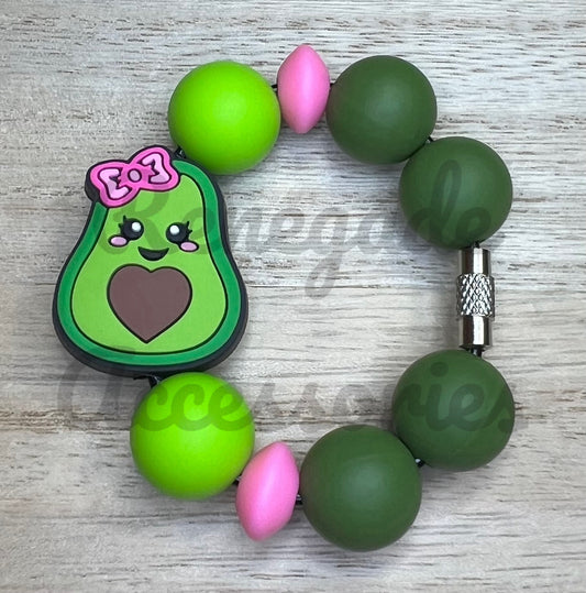 Silicone Charm - Avocado Bow