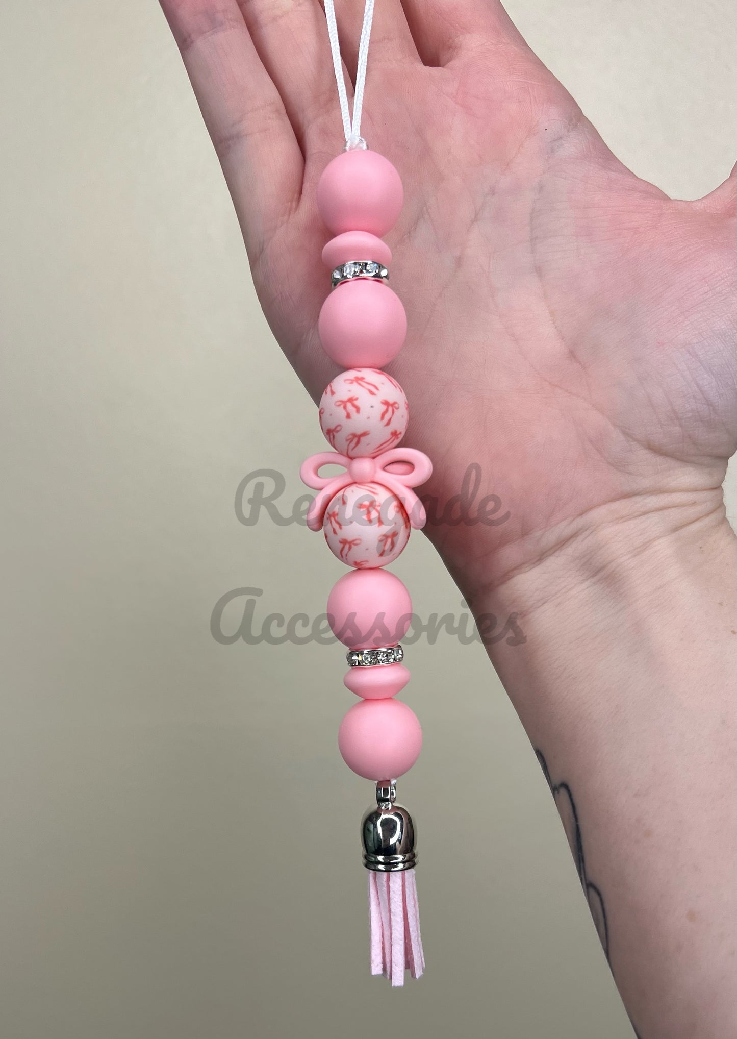 Silicone Charm - Enchanted Charms - Mini Pink Bow Sugar Plum Fairy