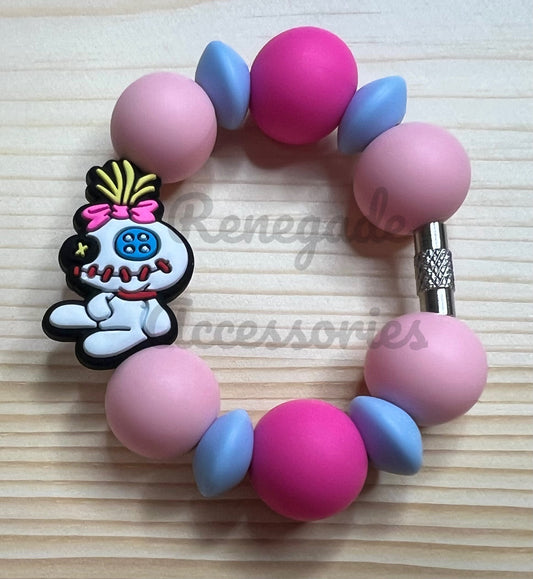 Silicone Charm - Blue Alien Doll