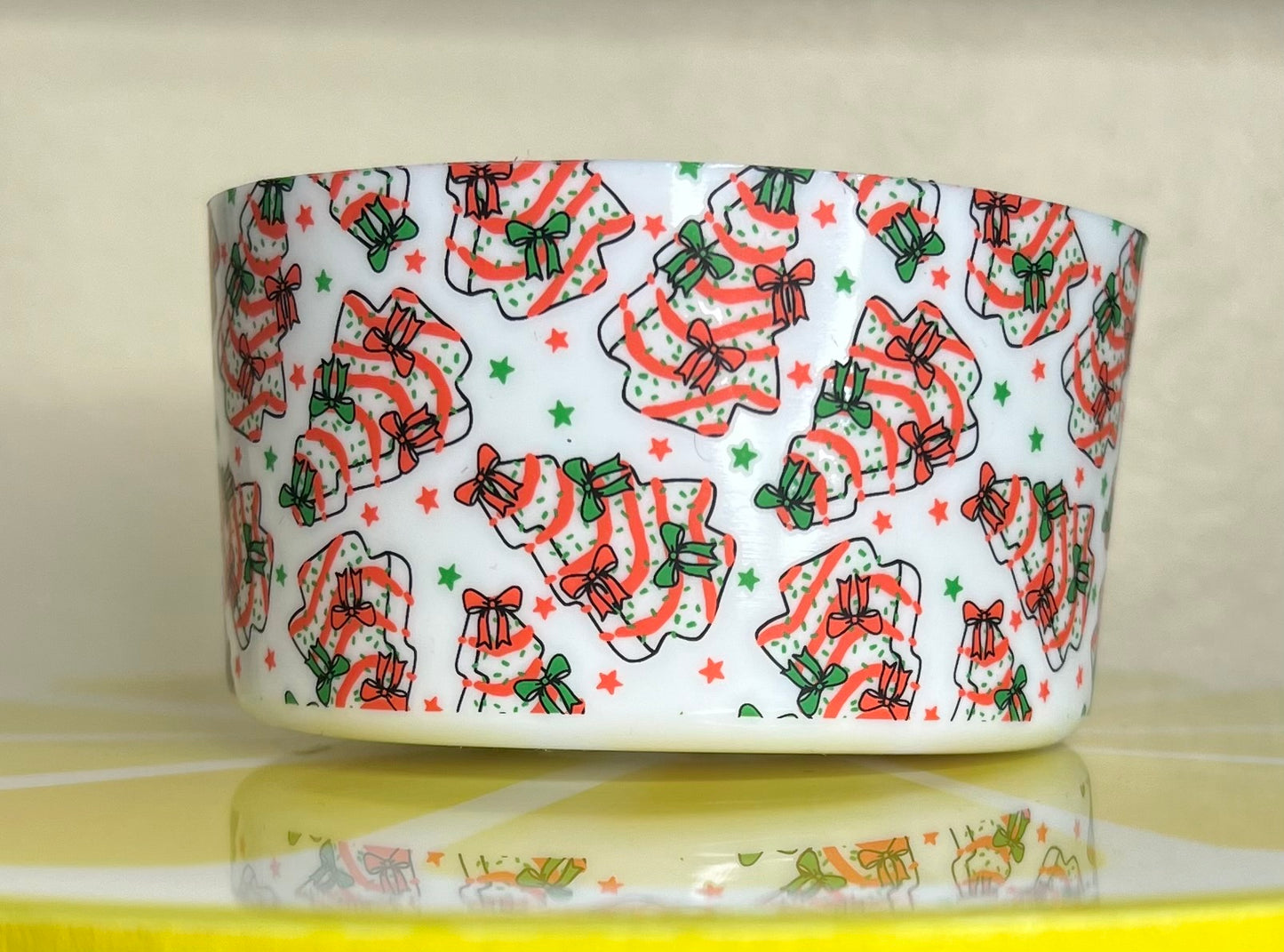 Silicone Boot - Christmas Cake Red & Green Bows