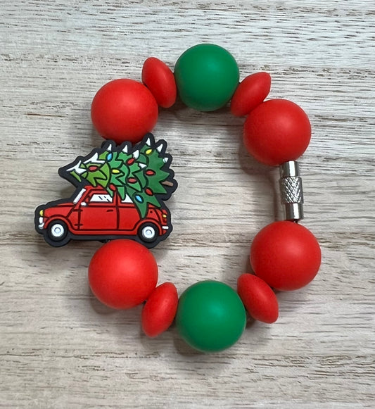 Silicone Charm - Christmas Tree Truck