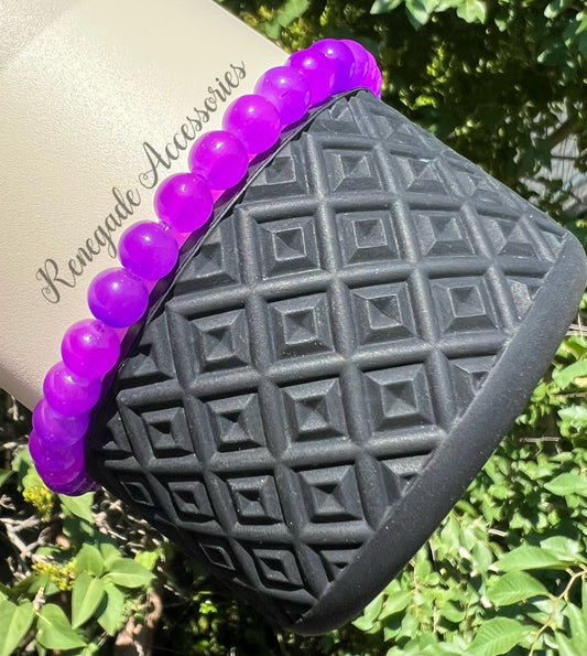 Bracelet Stack - Bright Purple Glass - HYDROJUG