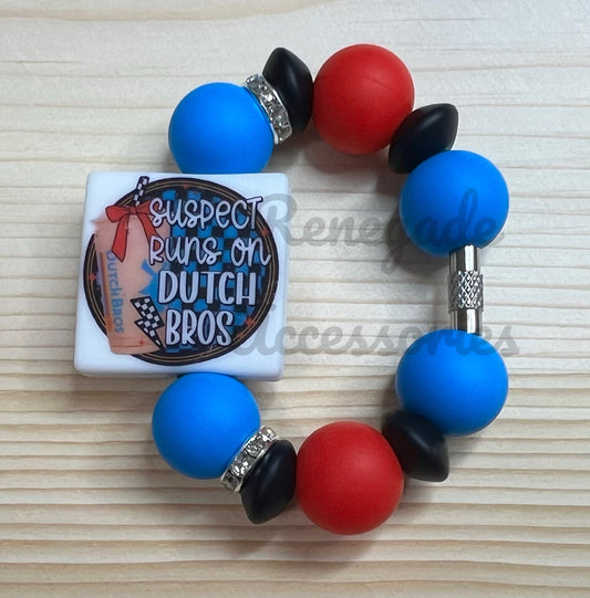 Silicone Charm - Suspect Runs On Dutch Bros - Coffee