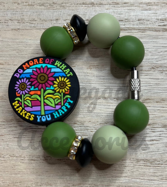 Silicone Charm - Do More Of What Makes You Happy - Flowers