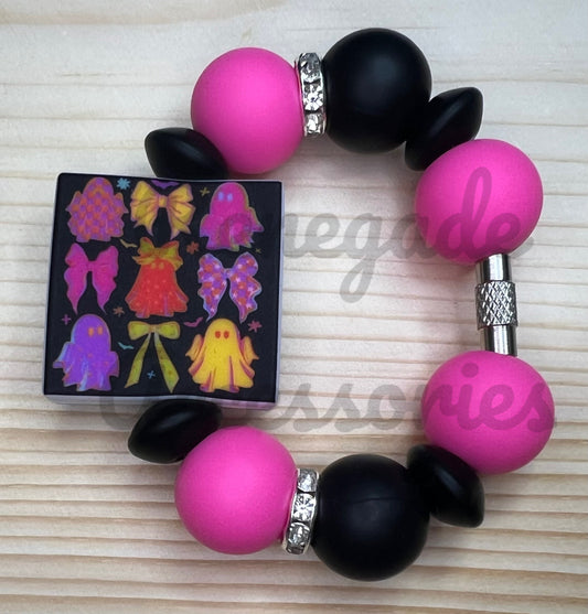Silicone Charm - Neon Ghost Bows